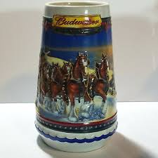 Budweiser 2002 Bud Holiday Stein Mug Series Guiding The Way ...