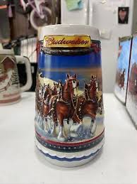 Budweiser Beer Stein 2002 CS529 Winter Holiday Clydesdales ...