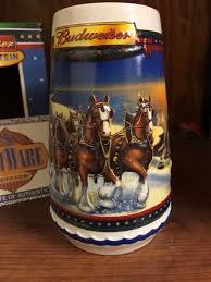2002 Budweiser Holiday Stein in Box with Certificate of ...