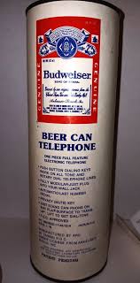 Vintage Budweiser Beer Can Phone Telephone w/ instructions ...