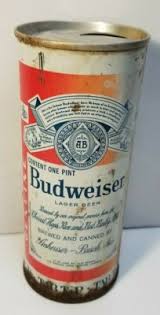 VINTAGE Budweiser 16oz TAB TOP straight steel beer can St Louis (6 breweries) | eBay