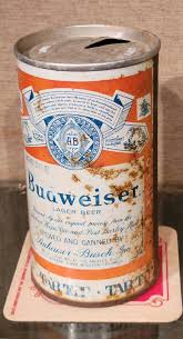 1968 BUDWEISER STRAIGHT STEEL PULL TAB TOP BEER CAN 6 CITY LOS ANGELES CA | eBay
