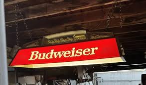Vint Anheuser-Busch BUDWEISER BEER Clydesdales Hanging Pool ...