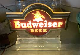 VINTAGE BUDWEISER BEER ON TAP LIGHT / SIGN 10" X 8" LIGHTS ...