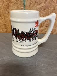 Budweiser Champion Clydesdales BEER DRINK Mug Vintage almost ...