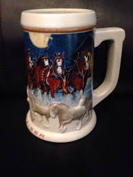 2005 Budweiser Clydesdale Collectible Holiday Beer Stein NIB!! | eBay
