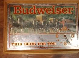 Budweiser Clock Clydesdale | eBay