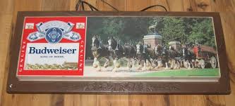 VINTAGE BUDWEISER LIGHT Up Sign Beer Clydesdale Team Rare Parts Repair $54.99 - PicClick