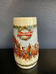 2007 Ceramarte-Budweiser Holiday Stein-CS678-"Winter's Calm" W/Box | eBay