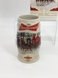 Budweiser Beer Mug Ceramic Holiday Lane Idea for Gift Beer Mug Stein Pottery Budweiser Beer Mug Handcrafted Vintage Beer Mug (TBL-403) - Etsy