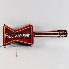 1987 Budweiser Guitar Neon Advertising Sign – Memorabilia Expert