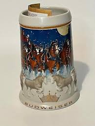 Anheuser-Busch Budweiser Beer Stein 2005 Holiday Season CS628 With Box | eBay