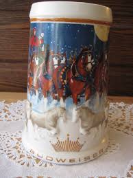 2005 Budweiser Holiday Beer Stein CS628 Anheuser-Busch By Ceramarte In Brazil | eBay