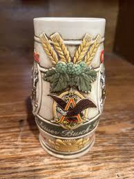 Budweiser Clydesdale Hitch Wagon Beer Stein Mug Made In ...