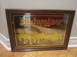 Vintage 1989 Budweiser King of Beers Gold Clydesdales Framed ...