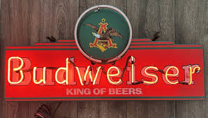 Budweiser King of Beers Light Up Neon Sign Tested AS IS READ ...