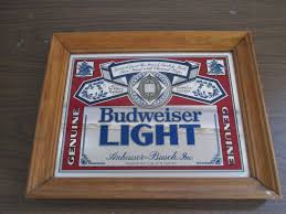 Budwiser Light Anheuser-Busch Framed Mirror 11" X 14" – Fun ...