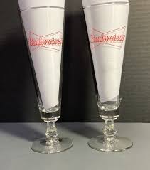 Vintage Budweiser Anheuser-Busch Pilsner Beer Glasses 8 1/2 ...