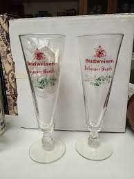 Pair (2) Anheuser Busch Budweiser Logo with Green Hopps Tall ...