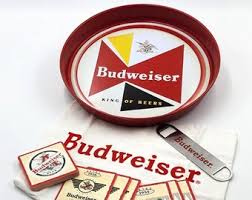 Anheuser–busch Budweiser Retro Bar Gift Set Breweriana ...