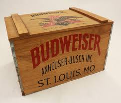 Vintage Budweiser Anheuser Busch Wood Crate With Hinges | eBay