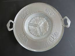 Vintage Hand Wrought Aluminum Server with Glass Insert | eBay