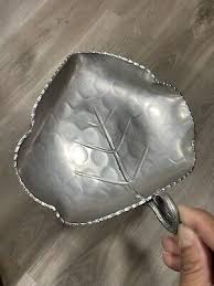 Vintage BW Buenilum Aluminum Leaf Candy Dish 8-1/2” L x 6-1 ...