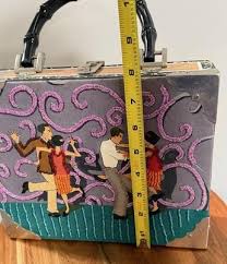 Handmade Dancing Couple Cigar Box Purse Womens Beaded ...