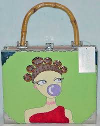 PASANTE BUBBLE GUM LADIES CIGAR BOX PURSE / HANDBAG NEW WITH ...