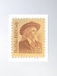 Buffalo Bill Cody USA Postage Stamp" Poster for Sale by red ...