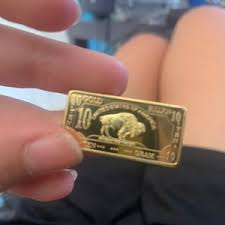 Buy 1 Ten Gram 100 Mills .999 Gold Buffalo Bullion Bar Online in India - Etsy
