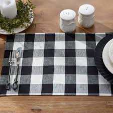 Park Designs Black & Cream Buffalo Check Backed Placemat Set of 4 - Walmart.com