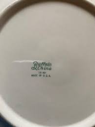 1960s Buffalo China 3 DINNER PLATES 9.5" Vintage restaurant - diner GREEN Leaves | eBay