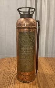 Antique Buffalo Copper & Brass Fire Extinguisher Empty Foam ...