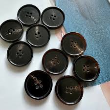 15/18/20/23/25/28mm Black/dark Brown Genuine Horn Buttons ...