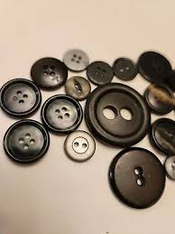 Lot of 25 Vintage Black Buttons Various Sizes & Styles | eBay