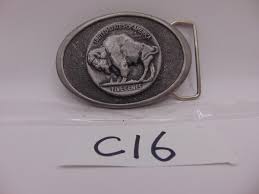 Vintage Buffalo Nickel Five Cents Belt Buckle AJ Dezy 1970's ...