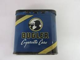 VINTAGE ADVERTISING EMPTY BUGLER VERTICAL POCKET TOBACCO TIN M-129 | eBay
