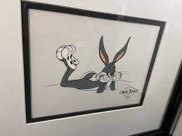 Framed Looney Tunes Bugs Bunny Lying Down Sericel Limited ...