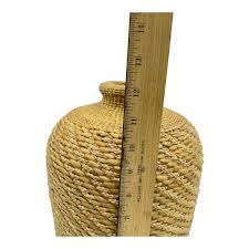 Estate Find Tightly Woven Wicker Rattan Wrapped 12" Heavy ...