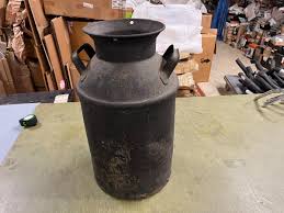 Vintage 40 Qts. Milk Jug 23" Metal Rustic Dairy Container ...