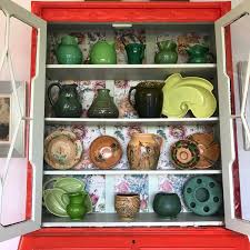 MCM Mccoy Pottery Leaf Serving Bowl Bright Green Lime ...