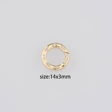 18K Gold Filled Round Carabiner Clasp,dainty Round Spring ...