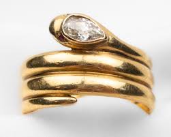 Victorian Diamond Snake Ring — Isadoras Antique Jewelry