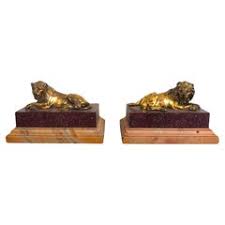 Pair of Erik Kramer Bronze Seated Lions For Sale at 1stDibs