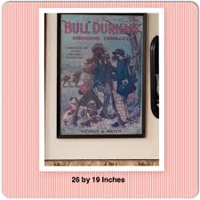 Bull Durham Framed Authentic Lithograph Ad Poster WITHOUT A MATCH Blac – JAMsCraftCloset