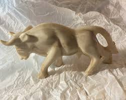 Vintage Bull Alabaster Onyx Figurine, 1960s - Etsy