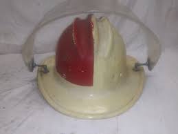 VINTAGE! 1970's, "HCFD"??, BULLARD, FIREFIGHTERS HELMET WITH SCREEN, "TOMMY P."? | eBay