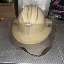 VINTAGE BULLARD HARD Boiled Hard Hat Old Firemans Fireman with shield and strap £147.71 - PicClick UK