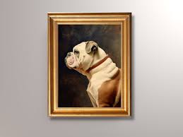 Antique English Bulldog Painting, Digital Download, Bulldog ...